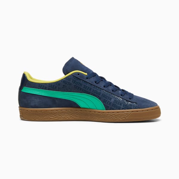 SENNA A VIDA Suede Men's Sneakers, Club Navy-Faster Yellow, extralarge