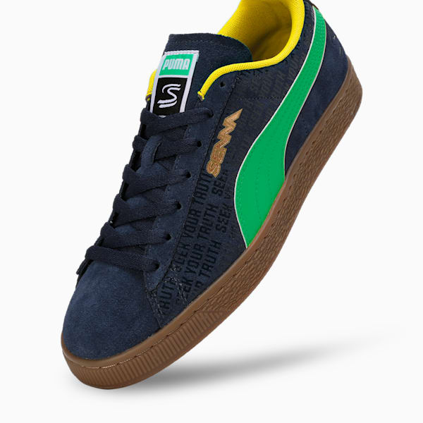 SENNA A VIDA Suede Motorsport Sneakers, Club Navy-Faster Yellow, extralarge-IND