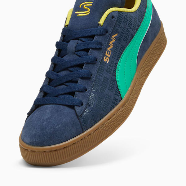 SENNA A VIDA Suede Men's Sneakers, Club Navy-Faster Yellow, extralarge