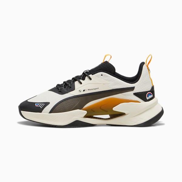 BMW M Motorsport LGND Renegade Crews Go Summer Men's Sneakers, Sugared Almond-PUMA Black-Tangerine, extralarge