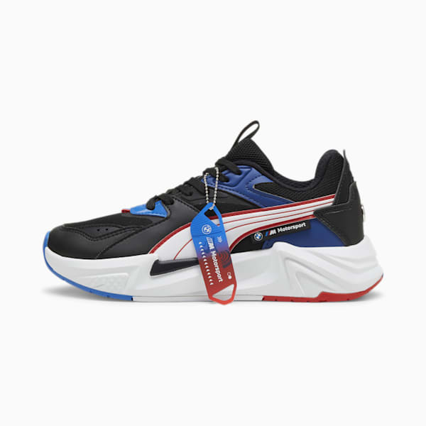 BMW MMS RS-Puls Women's Motorsport Sneakers, PUMA Black-PUMA White-Pro Blue, extralarge-IND