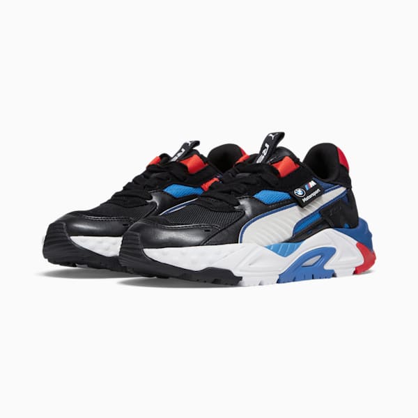 BMW M Motorsport RS-Trck Big Kids' Sneakers, PUMA Black-PUMA White-Cool Cobalt, extralarge