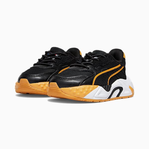 Tenis deportivos para bebés BMW M Motorsport RS-Trck, PUMA Black-Amber, extralarge