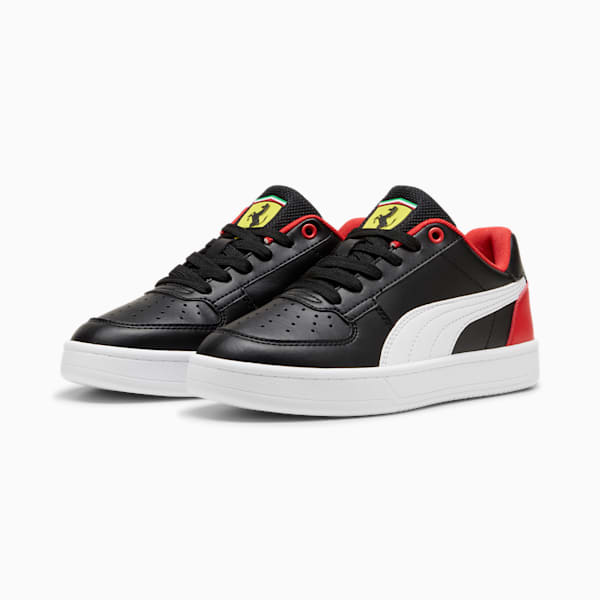 Scuderia Ferrari Caven 2.0 Big Kids' Sneakers, PUMA Black-PUMA White-Rosso Corsa, extralarge