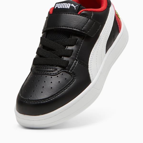 Scuderia Ferrari Caven 2.0 Little Kids' Sneakers, PUMA Black-PUMA White-Rosso Corsa, extralarge