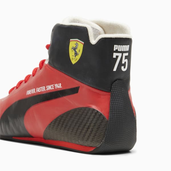 Zapatos de piloto Scuderia Ferrari Speedcat Pro Carlos Sainz PUMA Celebración del 75 aniversario para hombre, Rosso Corsa-PUMA Black, extralarge