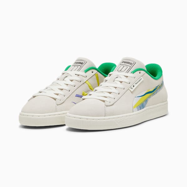 Tenis para hombre BMW M Motorsport Suede Lichtenstein, Warm White-PUMA Green, extralarge