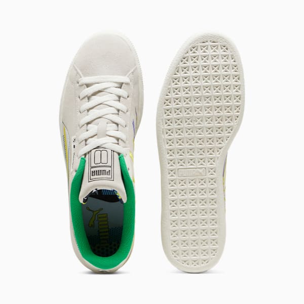 BMW M Motorsport Suede Lichtenstein Men's Sneakers, Warm White-PUMA Green, extralarge