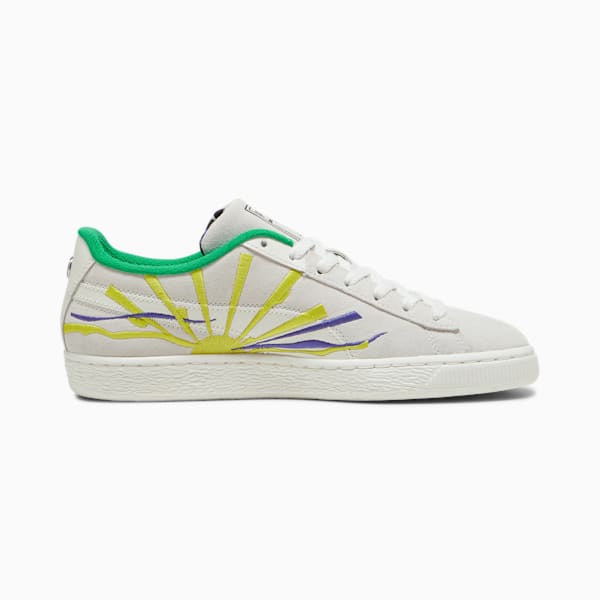 BMW M Motorsport Suede Lichtenstein Men's Sneakers, Warm White-PUMA Green, extralarge