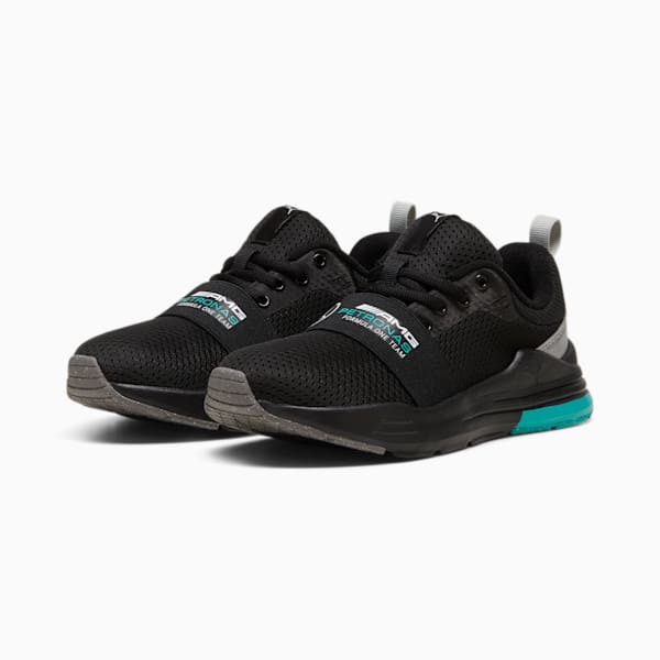 Mercedes AMG Petronas Formula 1 Wired Run Youth Sneakers, PUMA Black-PUMA Silver, extralarge-IND
