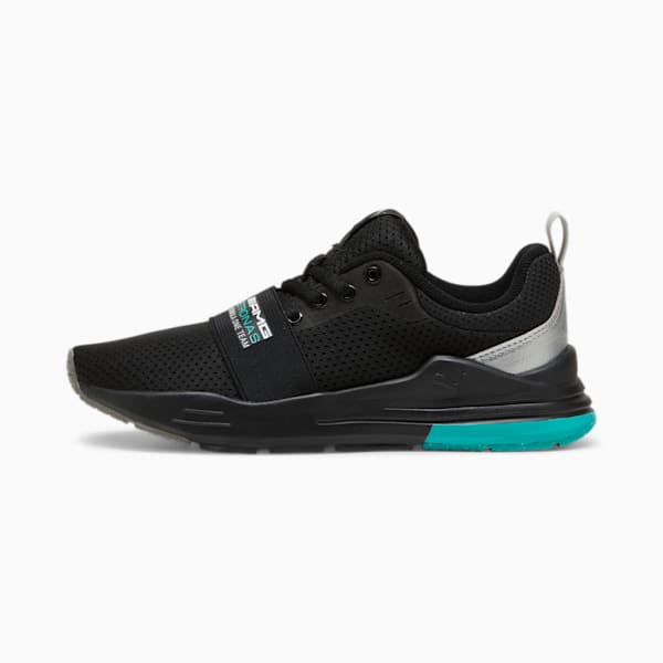 Mercedes AMG Petronas Formula 1 Wired Run Youth Sneakers, PUMA Black-PUMA Silver, extralarge-IND