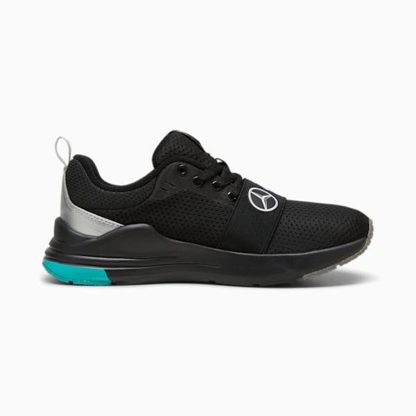 Mercedes AMG Petronas Formula 1 Wired Run Youth Sneakers, PUMA Black-PUMA Silver, extralarge-IND