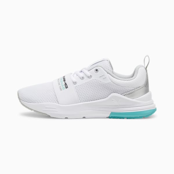Mercedes AMG Petronas Formula 1 Wired Run Youth Sneakers, PUMA White-PUMA Silver, extralarge-IND