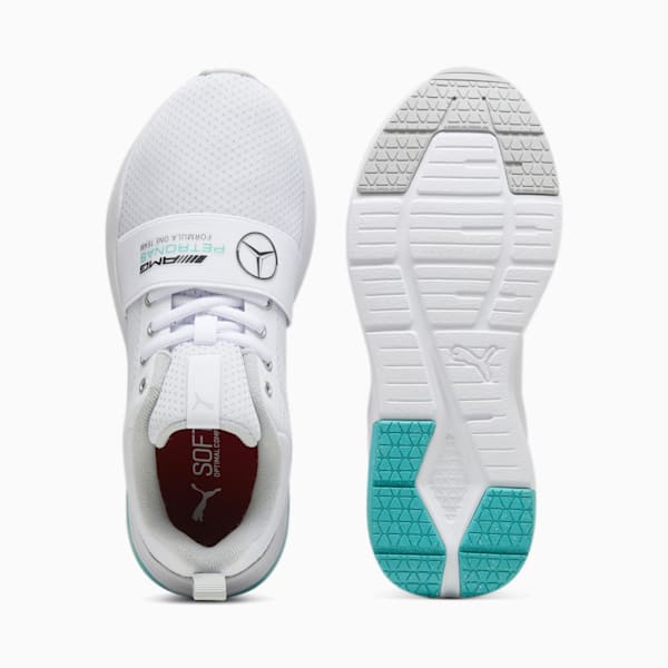 Mercedes AMG Petronas Formula 1 Wired Run Youth Sneakers, PUMA White-PUMA Silver, extralarge-IND