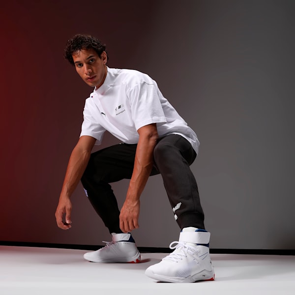 BMW M Motorsport A3rokart Mid Sneakers, PUMA White-Cool Cobalt, extralarge-IND
