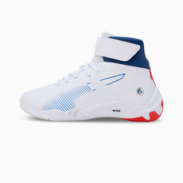 BMW M Motorsport A3rokart Mid Unisex Sneakers, PUMA White-Cool Cobalt, extralarge-IND