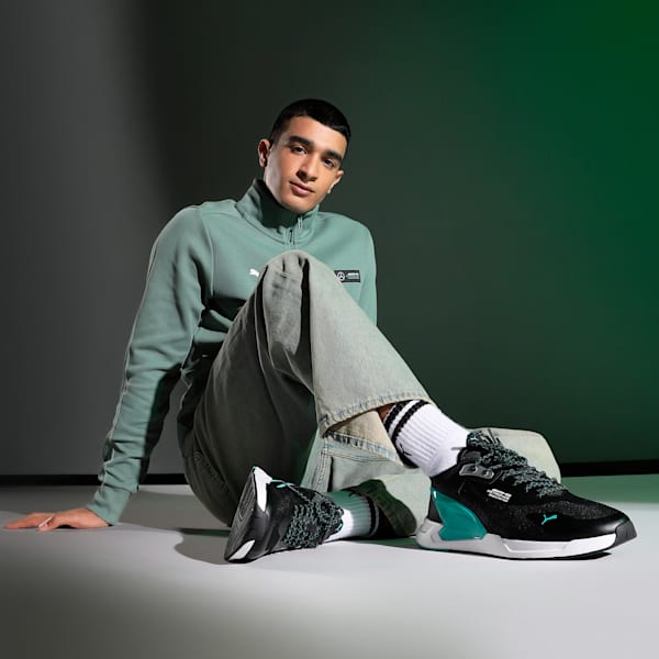 MAPF1 Zenonspeed Motorsport Shoes, PUMA Black-Sheen Green, extralarge-IND