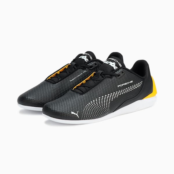 メンズ ポルシェ レガシー ドリフト キャット デシマ ドライビングシューズ, PUMA Black-Sport Yellow, extralarge-JPN