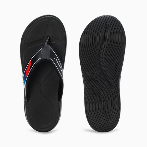 BMW MMS Softride Seave Men's Flip-Flops, PUMA Black-PUMA White-Silver Mist, extralarge-IND