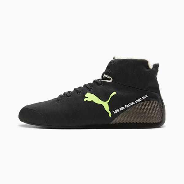 Tenis para conducir Mercedes-AMG PETRONAS Speedcat Pro Lewis Hamilton de 75 años, PUMA Black-Fizzy Yellow, extralarge