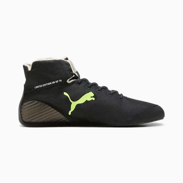 Tenis para conducir Mercedes-AMG PETRONAS Speedcat Pro Lewis Hamilton de 75 años, PUMA Black-Fizzy Yellow, extralarge