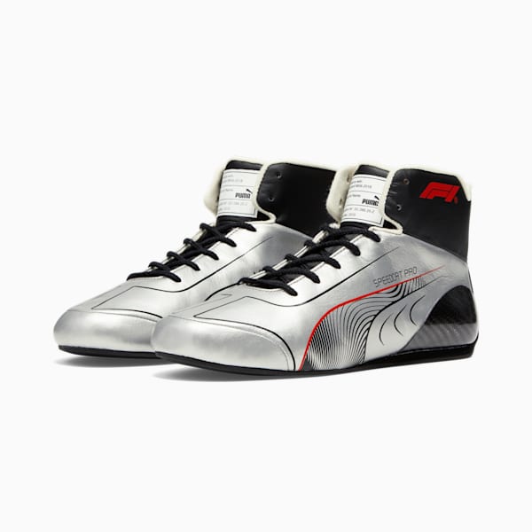 PUMA x Formula 1® Las Vegas Grand Prix Speedcat Pro Men's Driving Shoes, PUMA Black-PUMA Silver-Pop Red, extralarge