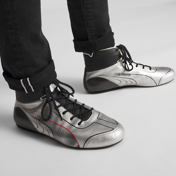 Zapatos para conducción PUMA x Fórmula 1® Las Vegas Grand Prix Speedcat Pro para hombre, PUMA Black-PUMA Silver-Pop Red, extralarge