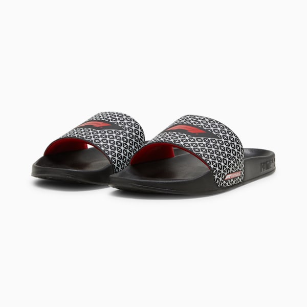 PUMA x F1® Leadcat 2.0 Men's Slides, PUMA Black-Pop Red, extralarge