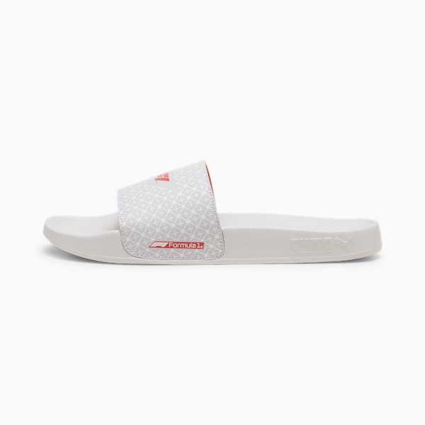 F1 Leadcat 2.0 Unisex Motorsport Slides, PUMA White-Pop Red, extralarge-IND