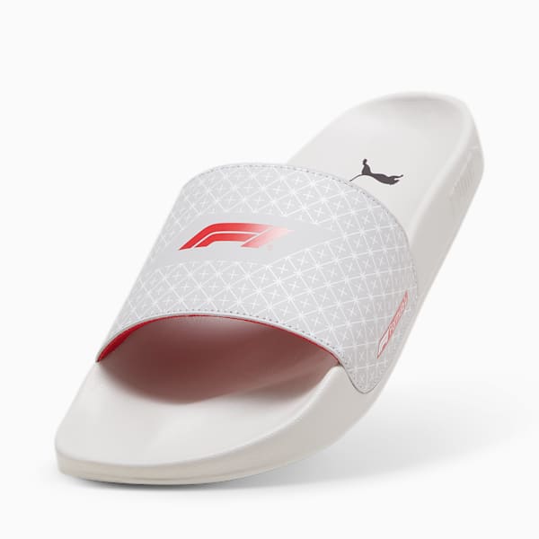 F1 Leadcat 2.0 Unisex Motorsport Slides, PUMA White-Pop Red, extralarge-IND