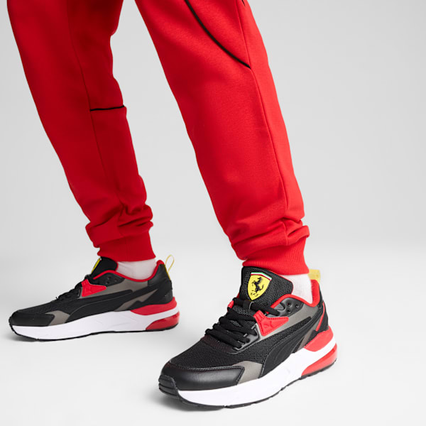 Scuderia Ferrari VIS2K Motorsport Shoes, PUMA Black-Rosso Corsa-Puma Aged Silver, extralarge-IND