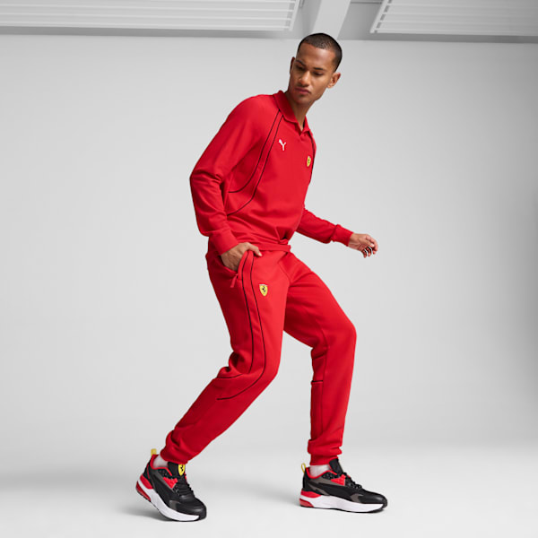 Scuderia Ferrari VIS2K Motorsport Shoes, PUMA Black-Rosso Corsa-Puma Aged Silver, extralarge-IND