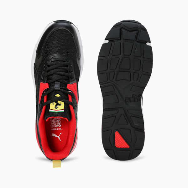 Scuderia Ferrari VIS2K Motorsport Shoes, PUMA Black-Rosso Corsa-Puma Aged Silver, extralarge-IND