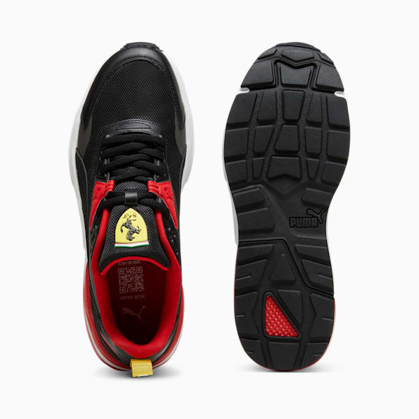 Scuderia Ferrari VIS2K Men's Motorsport Shoe, PUMA Black-Rosso Corsa-Puma Aged Silver, extralarge