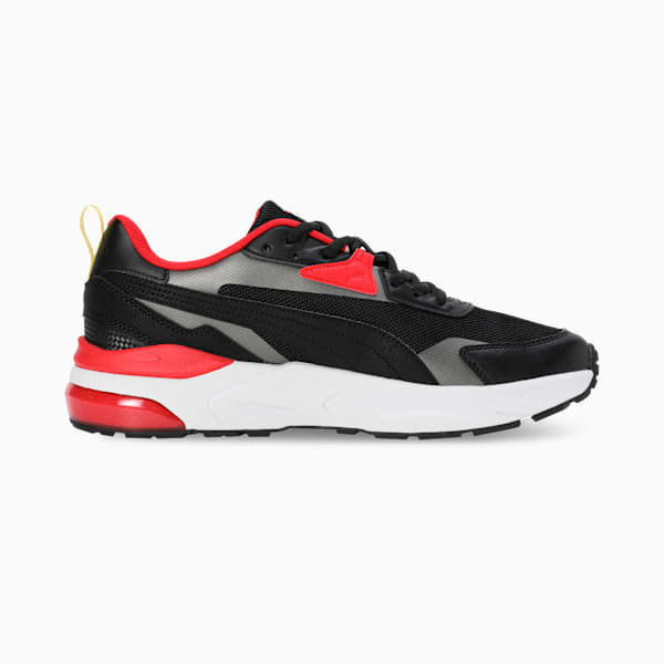 Scuderia Ferrari VIS2K Motorsport Shoes, PUMA Black-Rosso Corsa-Puma Aged Silver, extralarge-IND