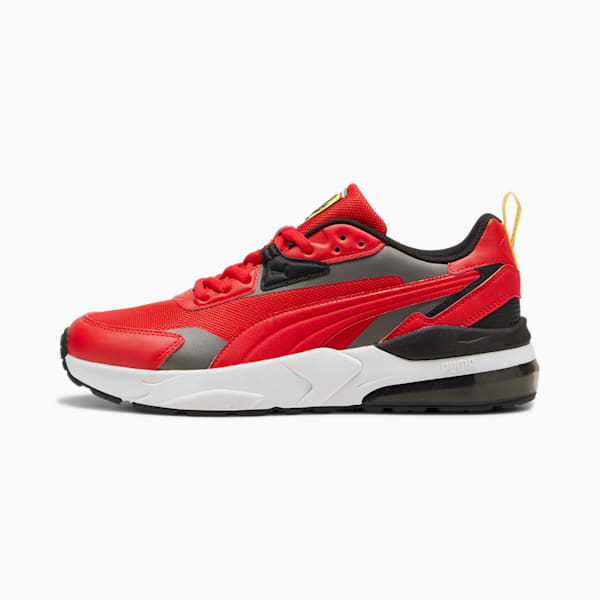 Scuderia Ferrari VIS2K Men's Motorsport Shoe, Rosso Corsa-Puma Aged Silver, extralarge