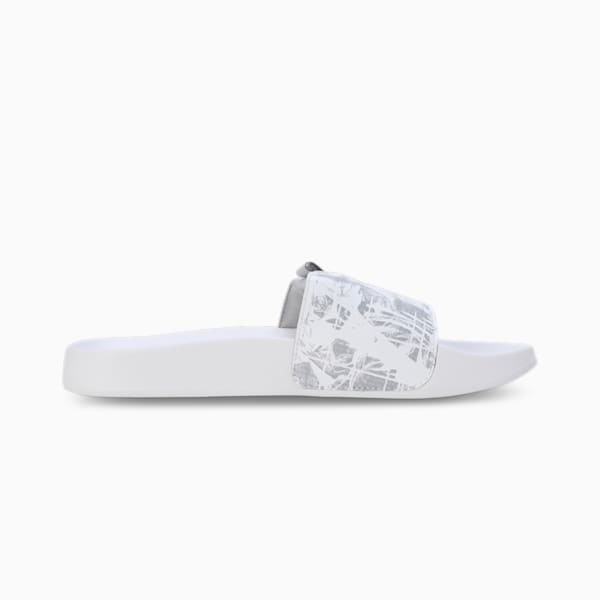 Mercedes AMG Petronas F1® Leadcat 2.0 Graphic Youth Slides, PUMA White- Team Silver, extralarge-IND