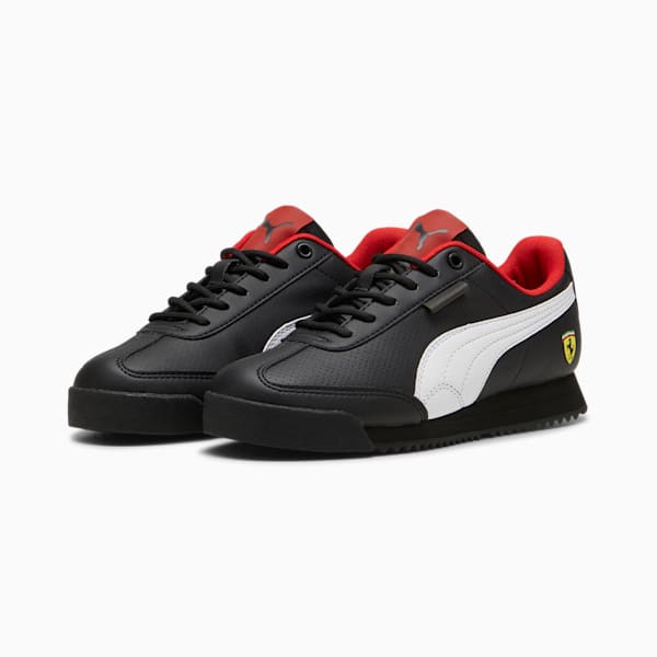 Scuderia Ferrari Roma Via Big Kids' Sneakers, PUMA Black-PUMA White, extralarge