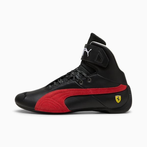 Scuderia Ferrari Future Cat Mid Men's Sneakers, PUMA Black-Rosso Corsa, extralarge