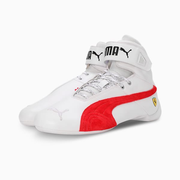 Scuderia Ferrari Future Cat Mid Motorsport Sneakers, PUMA White-Rosso Corsa, extralarge-IND