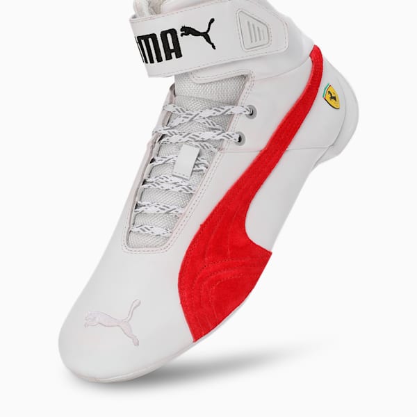 Scuderia Ferrari Future Cat Mid Motorsport Sneakers, PUMA White-Rosso Corsa, extralarge-IND