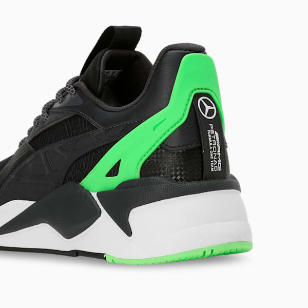 Mercedes-AMG Petronas F1® RS-X Textile Motorsport Sneakers, PUMA Black-PUMA White-Fizzy Green, extralarge-IND