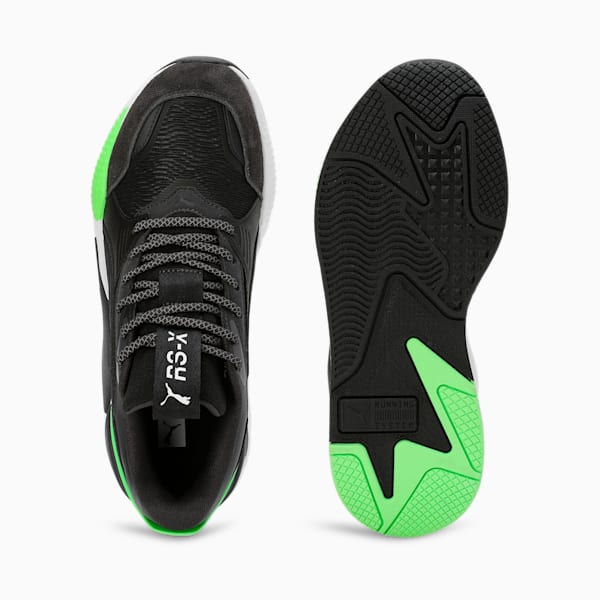 Mercedes-AMG Petronas F1® RS-X Textile Motorsport Sneakers, PUMA Black-PUMA White-Fizzy Green, extralarge-IND