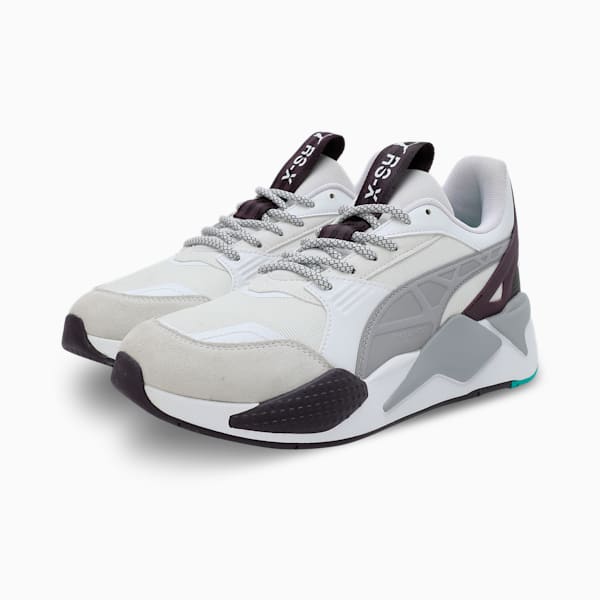 Mercedes-AMG Petronas F1® RS-X Textile Motorsport Sneakers, PUMA White-Midnight Plum, extralarge-IND