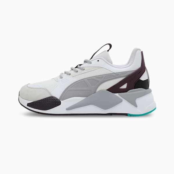 Mercedes-AMG Petronas F1® RS-X Textile Motorsport Sneakers, PUMA White-Midnight Plum, extralarge-IND