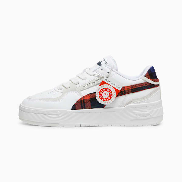 Tenis Porsche Legacy CA Pro Tartan, PUMA White-Redmazing, extralarge