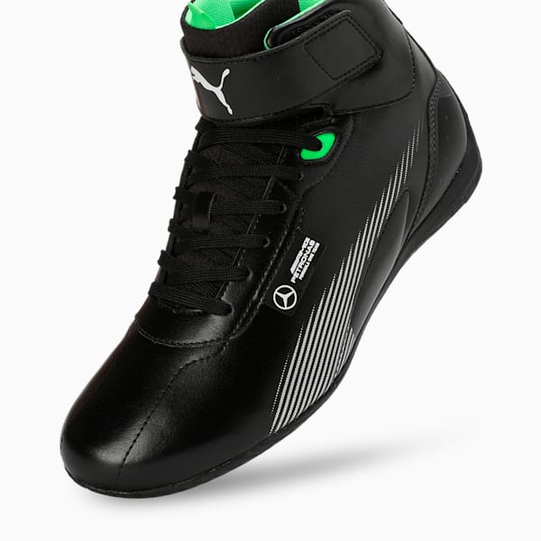 Mercedes-AMG Petronas F1® Neo Cat Mid 2.0 Motorsport Sneakers, PUMA Black-Fizzy Green, extralarge-IND