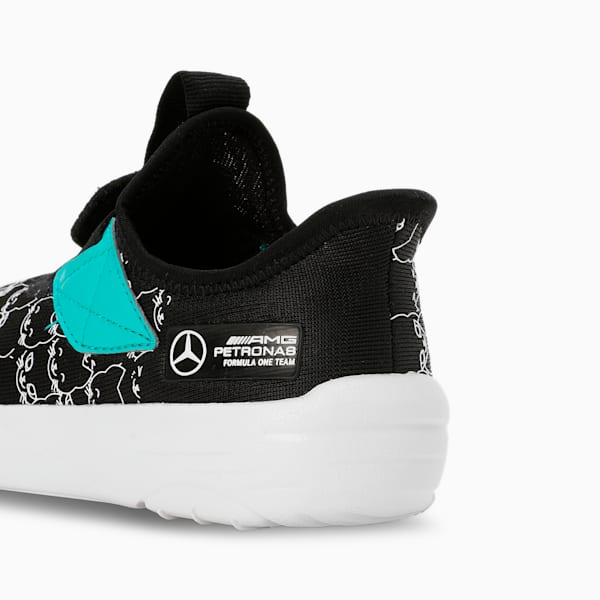 Mercedes-AMG Petronas F1® Slipkart Kid's Motorsport Sneakers, PUMA Black-PUMA White, extralarge-IND