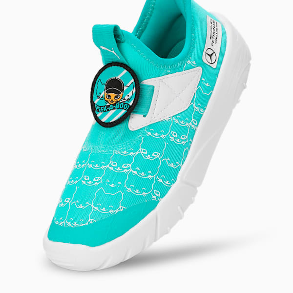 Mercedes-AMG Petronas F1® Slipkart Kid's Motorsport Sneakers, Sheen Green-PUMA White, extralarge-IND
