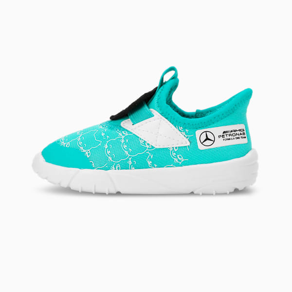 Mercedes-AMG Petronas F1® Slipkart Toddlers' Motorsport Sneakers, Sheen Green-PUMA White, extralarge-IND